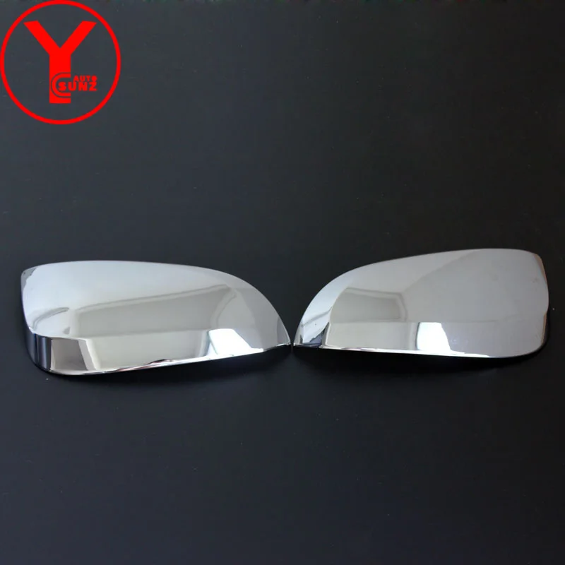 ABS black side rearview mirror cover for toyota rav4- hilux revo fortuner innova accessories YCSUNZ - Цвет: chrome