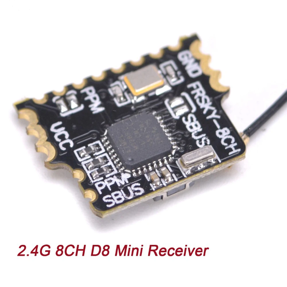 

Frsky Rx Mode Pro 2.4G 8CH D8 Mini Compatible Receiver With PWM PPM SBUS Output Compatible with Frsky X9D (Plus) DJT DFT DHT