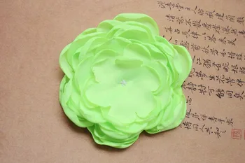 

120pcs/lot No Rhinestone Burned Poppy Layered Flower DIY Handmade Satin Flower