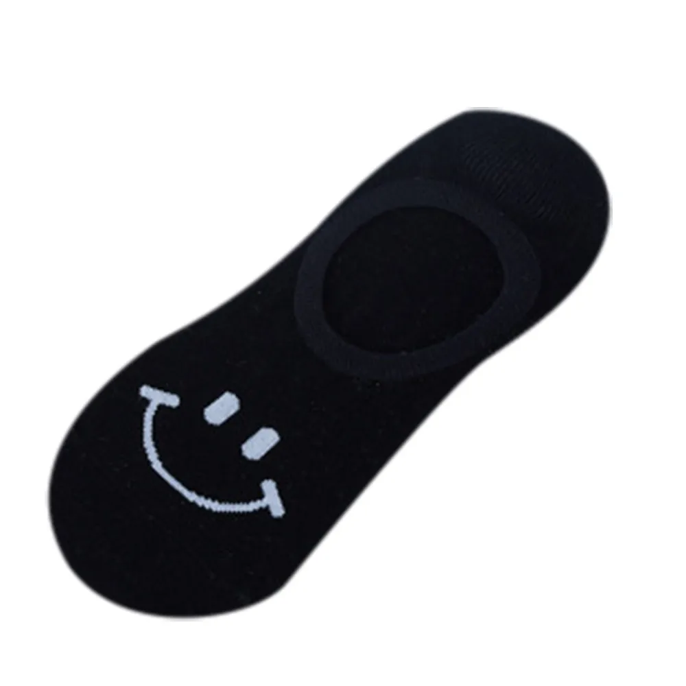 

Sock Slippers Women Solid Cartoon Smile Printed Invisible Cotton Silicone Anti-skid Womens Sock Kawaii Trendy Stretchy Z0309