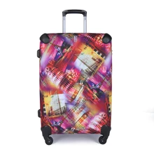 20 24 Inch scenery universal wheel rolling Carry-Ons luggage travel case Painting explosion-proof suitcase frosted trolley bag