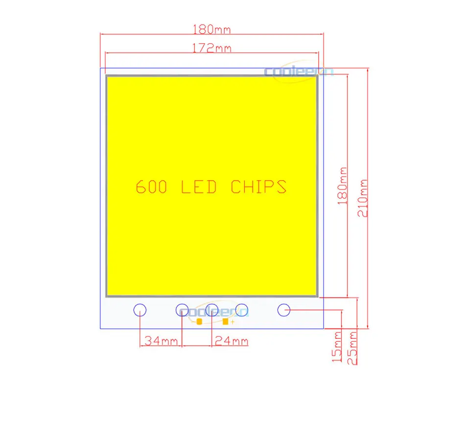 180*210 мм Прямоугольный чип на плате светодиодный COB светильник 300 Вт супер яркий светодиодный матричный светильник источник для самостоятельного изготовления внутренних наружных ламп автомобильные лампы