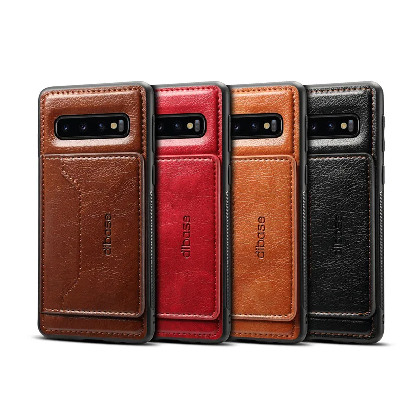 Кожаный чехол с откидной крышкой Crazy Horse для Samsung S10 S9 Plus M20 10 бумажник отделениями