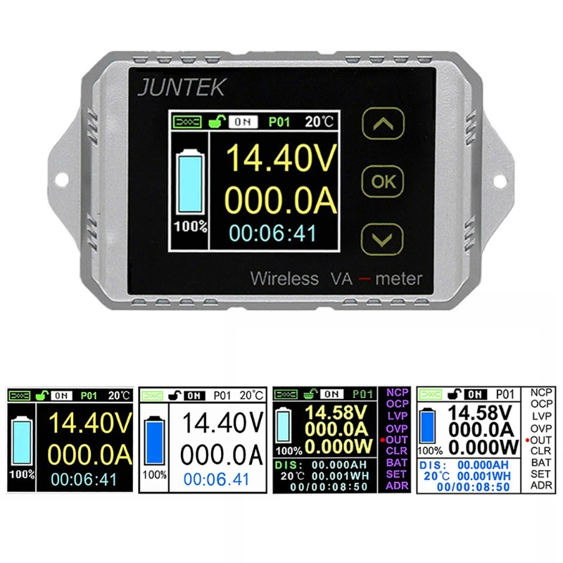 

Superb Multifunction Wireless Bi-directional Ammeter Capacity Volt Watt Meter Monitor