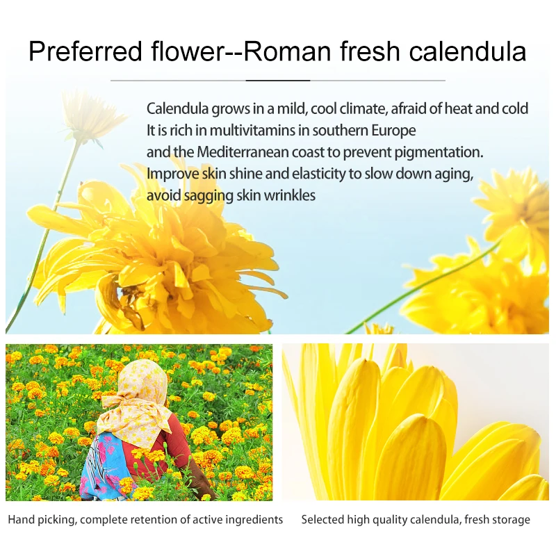 Fonce Calendula Conditioning Essence Face Toner Plant extracts Moisturizing Oil Control Men and women shrink pores serum  80ml