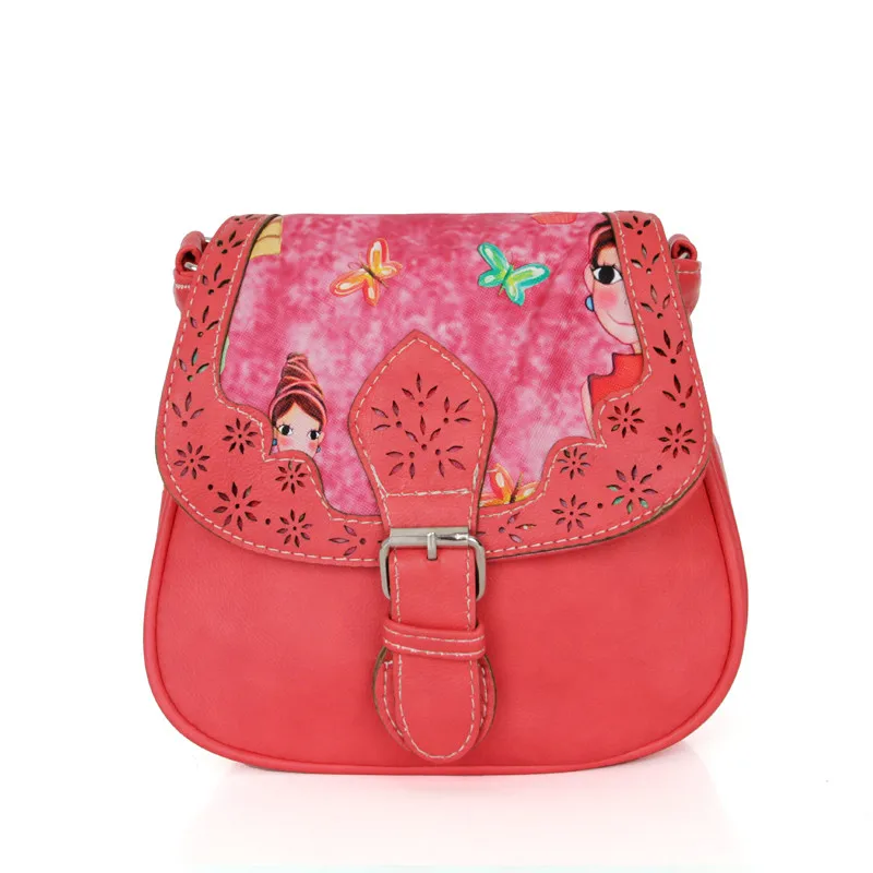 Aelicy, винтажная сумка для женщин, кожаная сумка-мессенджер с принтом, женская сумка через плечо, Маленькая женская дизайнерская сумка - Цвет: Красный