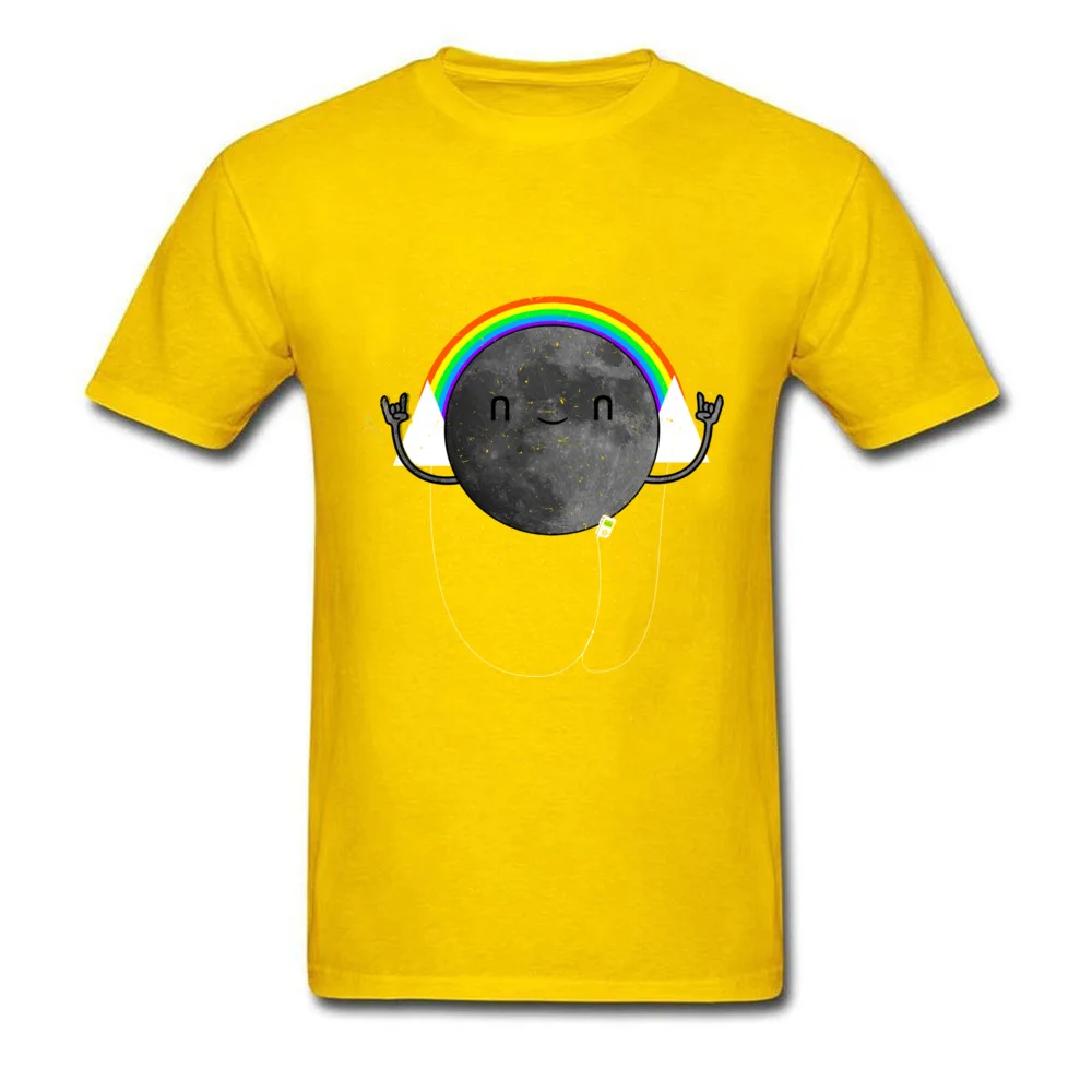 Cool O-Neck Top T-shirts Thanksgiving Day Tops Shirts Short Sleeve Latest Pure Cotton Design T Shirt Group Men The One Millionth Dark Side of the Moon Parod yellow