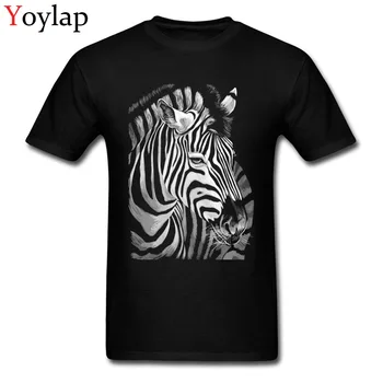 

New Arrival Zebra Painting Design Tops & Tees Men Short Sleeve T-shirts Fashion Animal Cotton Fabric O-Neck T Shirt