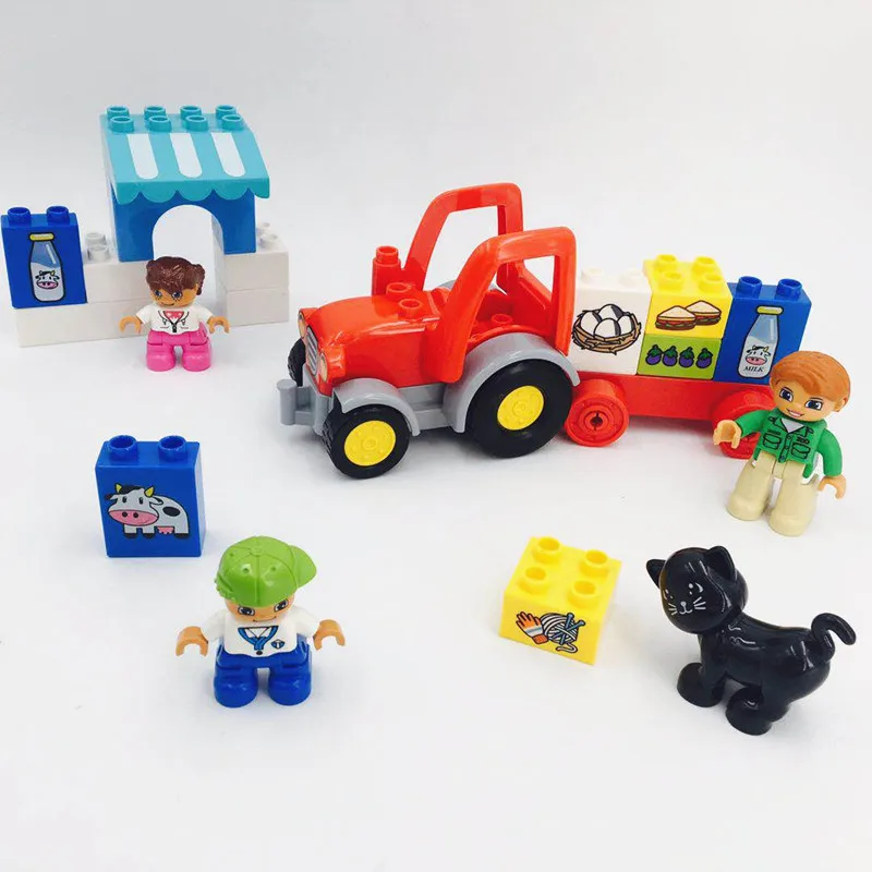 

Large Building Block Bricks DIY My First Truck Big Size Toys Accessories Compatible Legoingly Duploe Parts Christmas Gifts