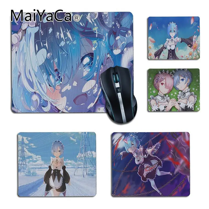 

MaiYaCa Rem Re Zero Anime Girl1 Comfort small Mouse Mat Gaming Mouse pad Rubber PC Computer Gaming mouse pad anime mousepads
