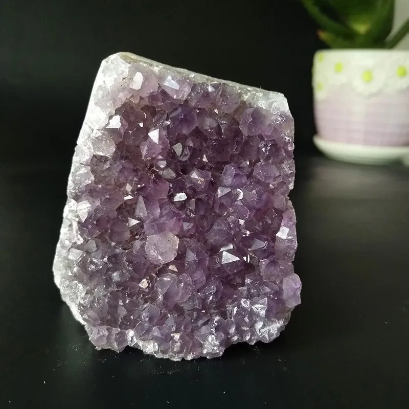 Natural stone amethyst geode quartz crystal cluster home decor Amethyst stones block