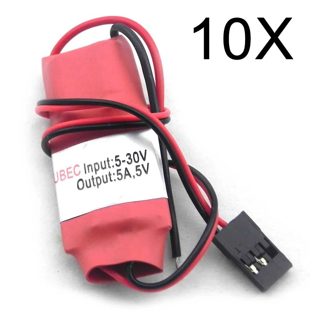 

NEW 5A UBEC Input 9-30V 3-8S Lipo battery Output voltage 5.25V +/-0.5V 10 pcs