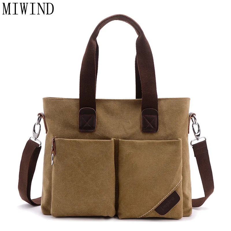 

MIWIND Free Shipping 2017 men travel bags Canvas bag fashion men messenger bags brand bolsa feminina shoulder bags TWL617