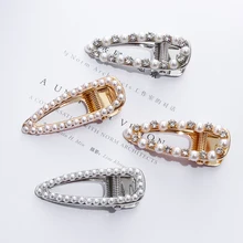 Женская мода, жемчужная заколка, металлический зажим «утиный клюв» для девочек, заколка для волос, заколка для волос, аксессуары для укладки волос