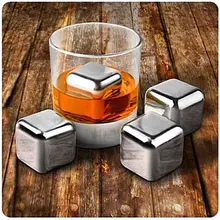 200 шт. Нержавеющая сталь виски Камни кубики льда мыльного камня Ледник Cooler Камень wa3685