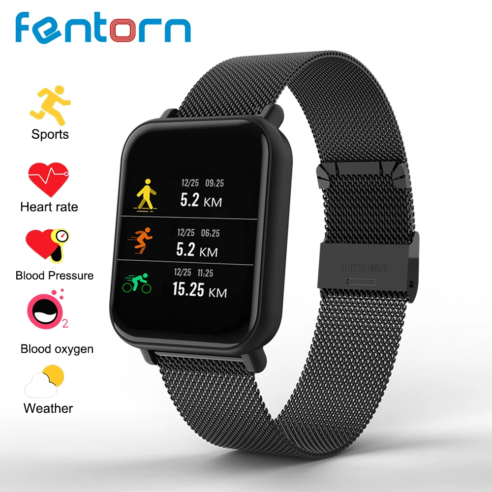 

Fentorn Full Screen Touch Smart Watch Men Waterproof Sport Watch Heart Rate Blood Pressure Monitoring 20 Days Standby Smartwatch