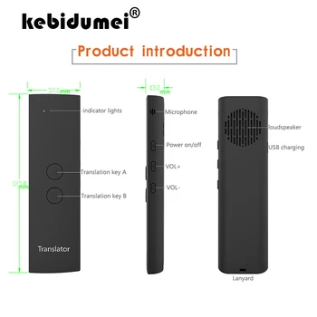 

T6 Easy Trans Smart Language Voice Translator Speech 30 Languages APP Translator Portable Wireless 2-Way Real Time Instant Voice