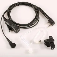2 pin 3.5mm Mic Microphone Covert Acoustic Tube Earpiece Headset For Kenwood Two Way Radio Walkie Talkie