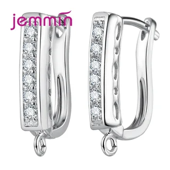 

Fine Jewelry Components Genuine 925 Sterling Silver Rhinestone Handmade Findings Earring Hooks Leverback Earwire Fittings