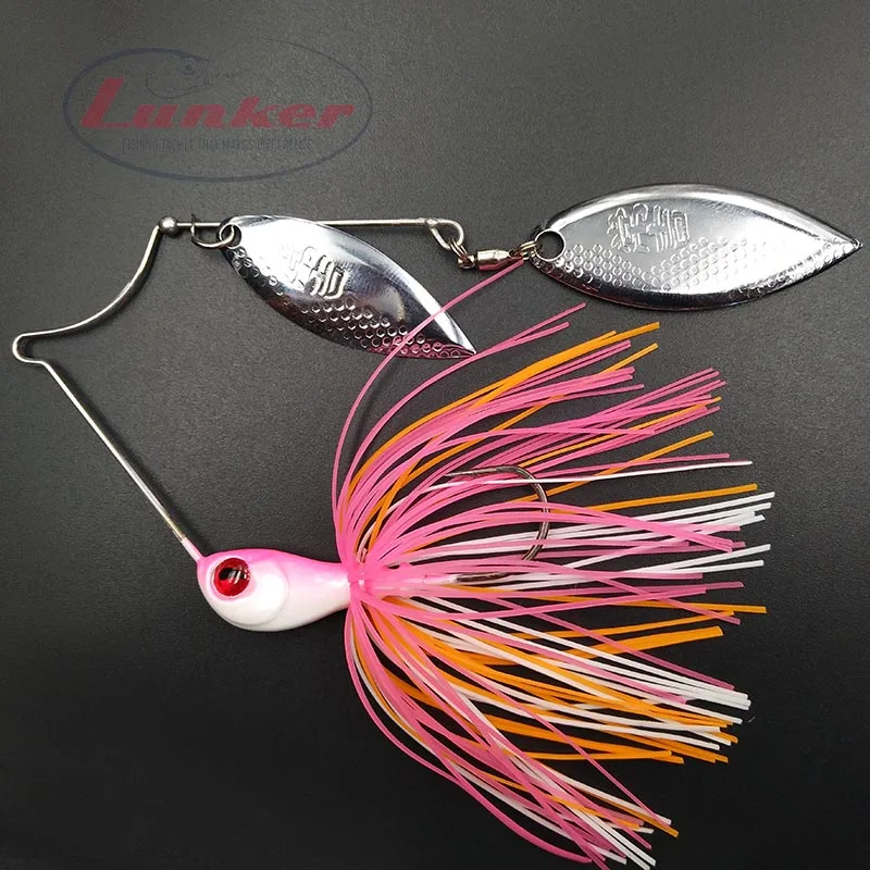 Lunker spinner bait rubber jig 19g 23g level spin fishing lure plug