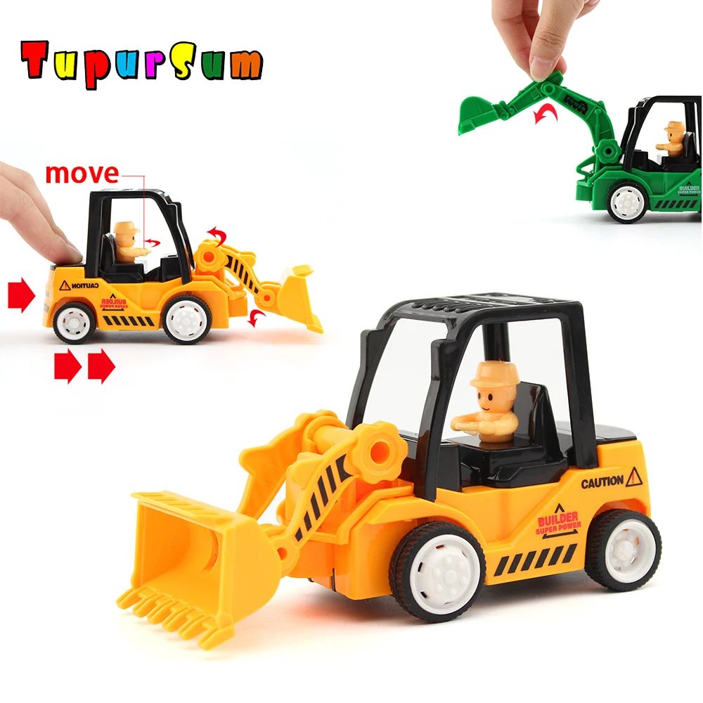 

New Engineering Vehicle Model Bulldozer Inertia Dump Model Excavator Car Truck Resistant To Falling Car Toys For Children Gift