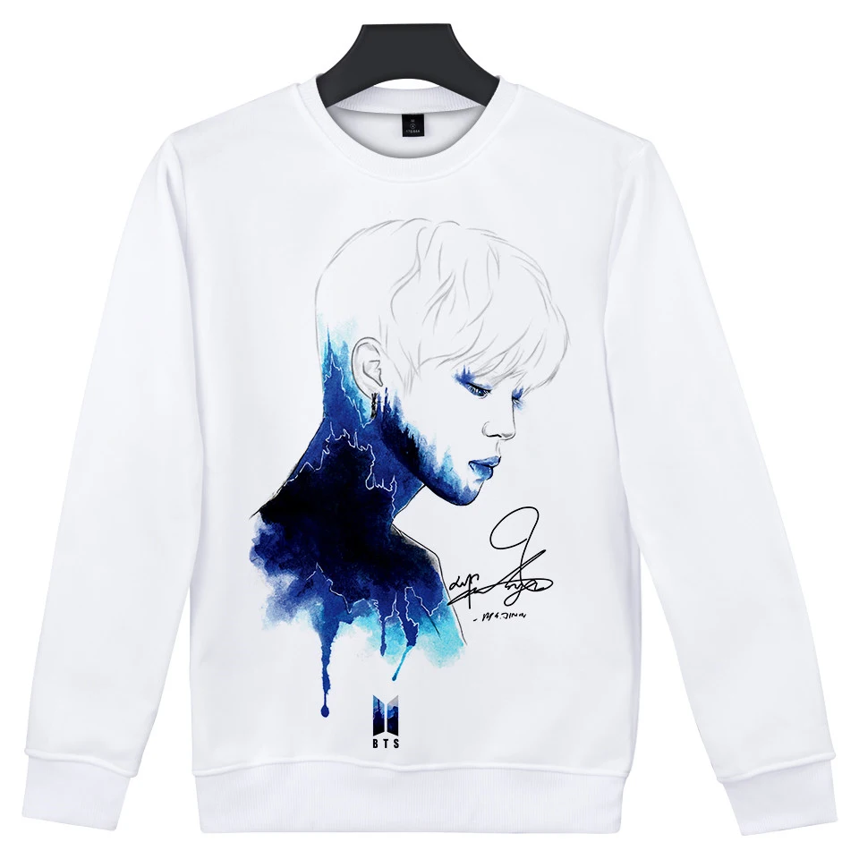 3D Women Clothes 2018 bts poster Kawaii Hoodies Sweatshirts Harajuku Print Sweatshirt Hip Hop Spring/Autumn love yourself | Женская