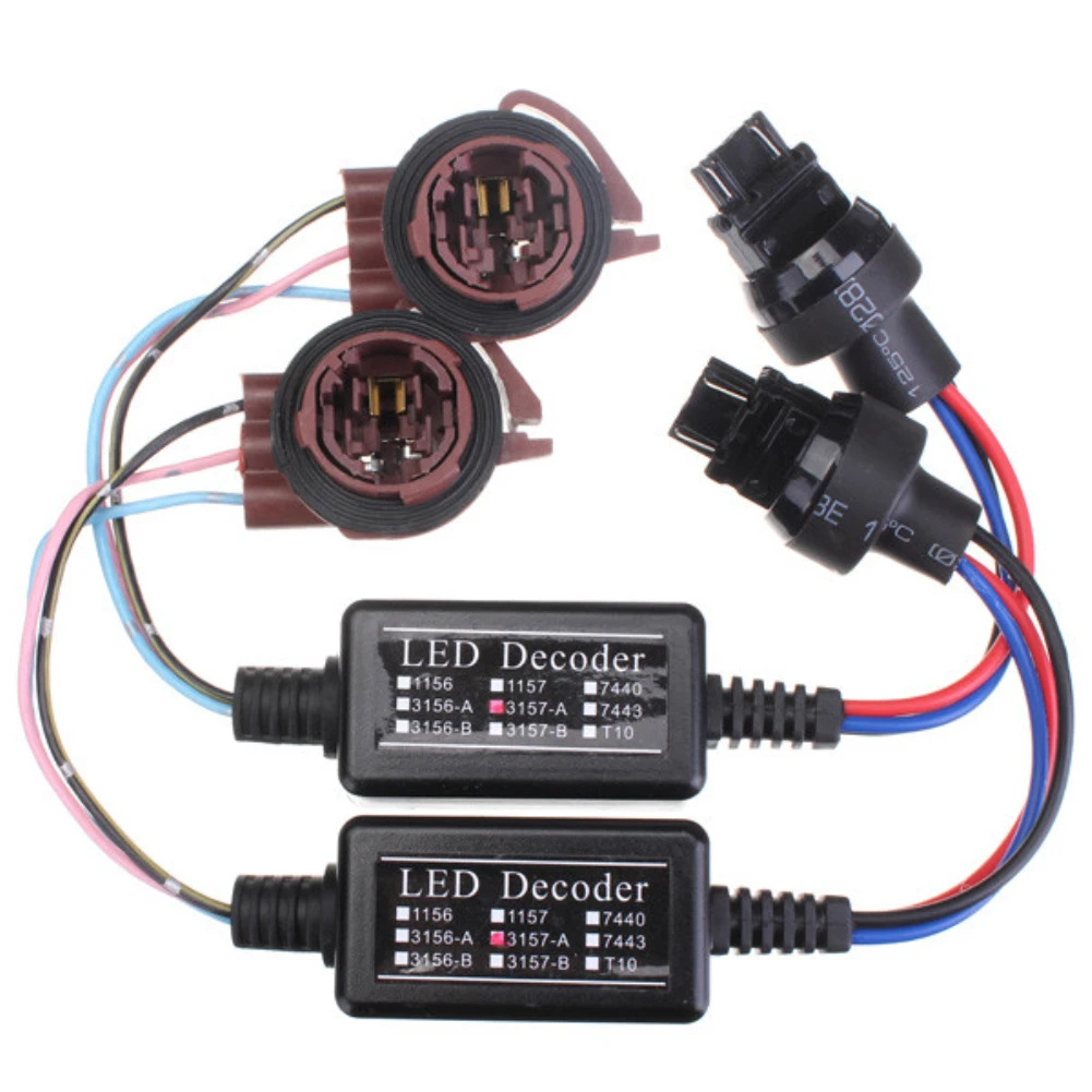 

2pcs LED Lamp Decoder Car Diagnostic Tools 3157-A Adapter Anti Hyper Blinking Flashing Error Free Adapter