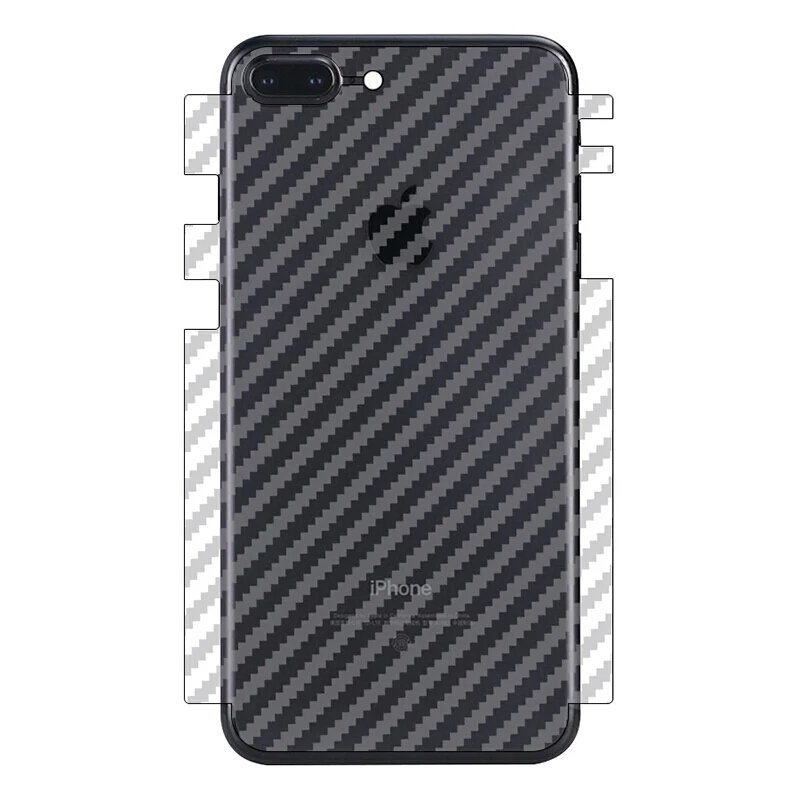 3 шт полное покрытие 3D углеродное волокно задняя Fim для iPhone 7 8 plus 6s против царапин прозрачная задняя крышка Защита экрана для iPhone X