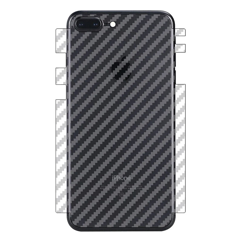 

3Pcs Full Cover 3D Carbon Fiber Back Fim For iPhone 7 8 plus 6s Anti-Scratch Clear Back Cover Screen Protection For iPhone X
