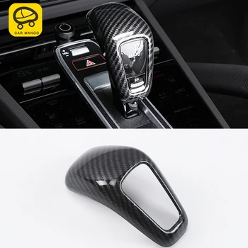 

CARMANGO For Porsche Cayenne 2018 Auto Car Gear trim Hand brake cover stickers cover Interior Accessories