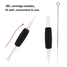 Картридж для татуировки 3RL Прозрачная силиконовая противоскользящая ручка для татуировки с иглой 10 шт. ручка для татуировки