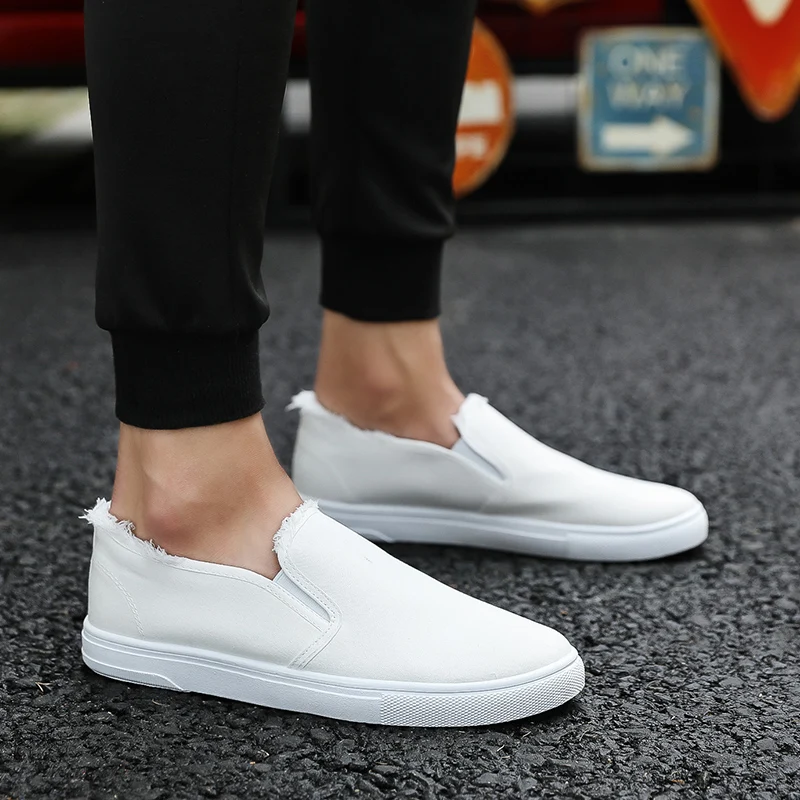 

Men's casual shoes new flat shoes breathable men's fashion classic canvas shoes men's sports shoes Zapatos De Hombre white