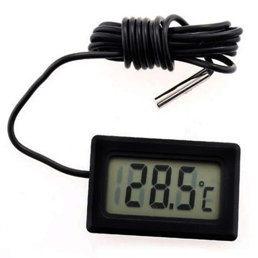 New Mini Digital LCD Thermometer With Sensor 1.5V Two batteries digital