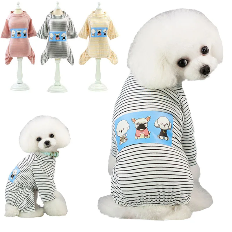 

Striped Dog Clothes Cotton Pets Dogs Clothing for Small Medium Dogs Costume Autumn Pet Jumpsuit Chihuahua Clothes for Dog Pug