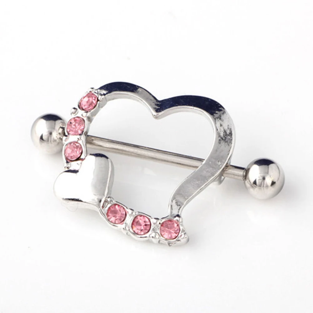 1 шт сексуальные хирургические стальные кольца для пирсинга штанги в форме сердца/цветка для пирсинга, пробки для ушей, поддельные пирсинг для женщин