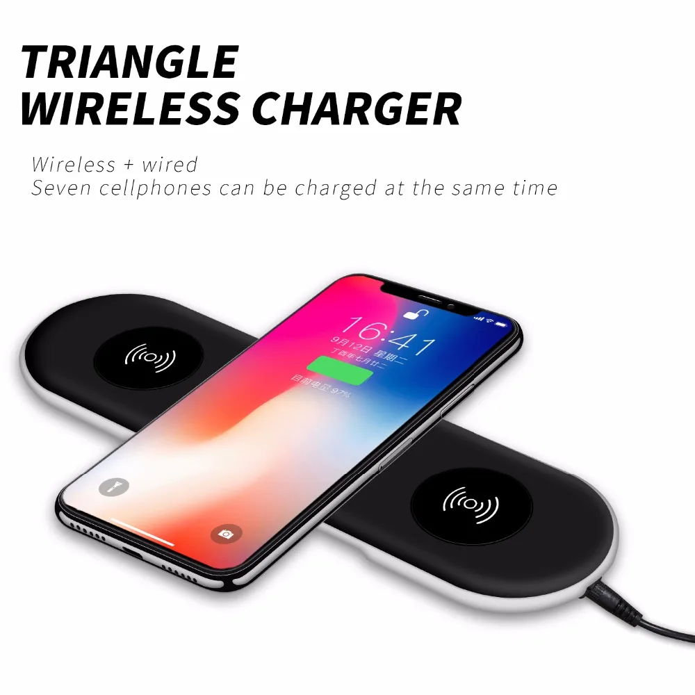 

QI Wireless Charger Phone Charger For Samsung S8 Plus S7 S6 Edge Note 8 Fast Charging Holder For iPhone X 8 /8 Plus For LG