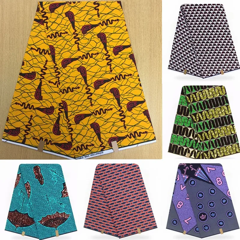 

Wholesale! 2019 New Arriva 100%Cotton African Wax Cloth Hollandais Wax African Dutch Wax 6Yards/Piece ! L121725