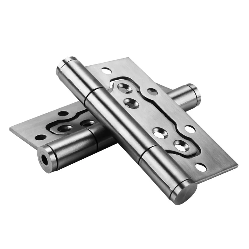2 Pcs/set 90 Degree Brushed Stainless Steel Silent Invisible Child Spring Hinge Free Slot Automatic Closing Accessories | Обустройство