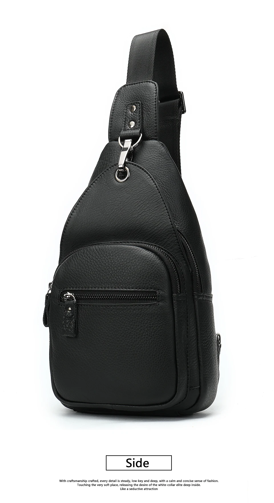 10 Small Men's Chest Bag for Men Genuine Leather Crossbody Bags Male Messenger Chest Waist Pack Travel Sling Bag Designer