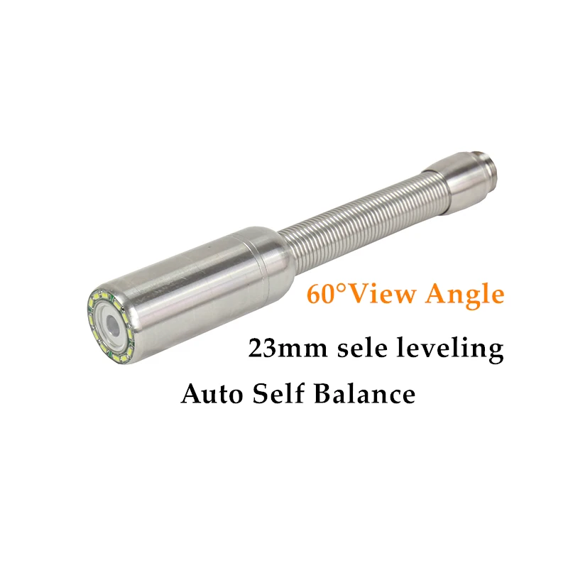 23mm self leveling self balance pipe inspection camera head_