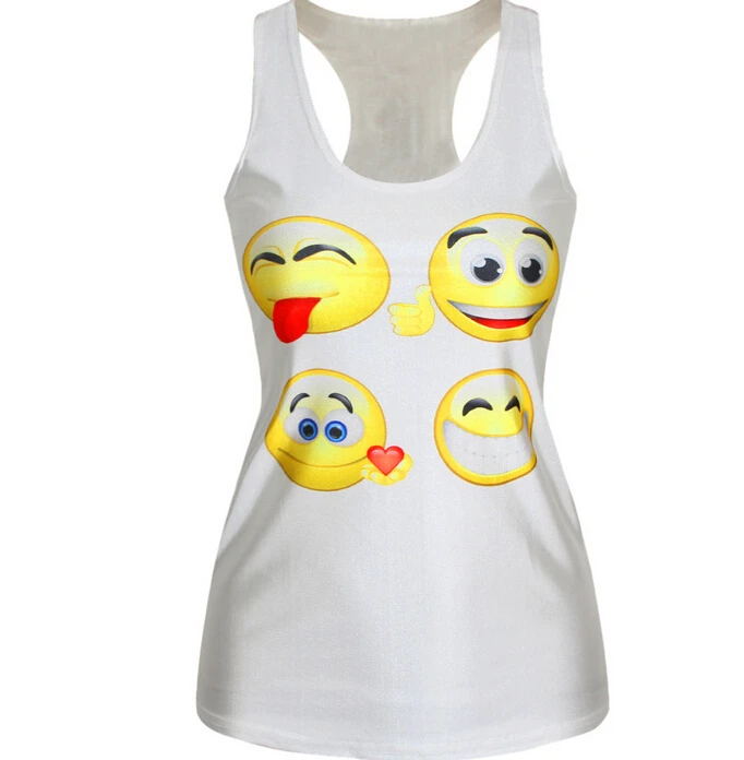 Free shipping women's vest QQ smiley face lady tanks Camis | Женская одежда