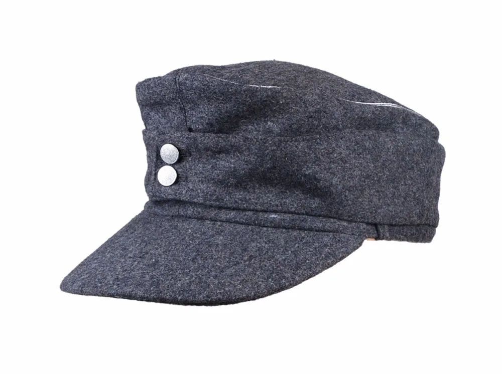 

WWII GERMAN WH EM OFFICER M43 PANZER WOOL FIELD CAP GREY IN SIZES