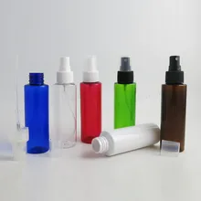 20x100 мл пустой Янтарный синий зеленый красный прозрачный флакон для духов из ПЭТ, 100CC пластиковая бутылка с распылителем тумана, Cosmecitc контейнер