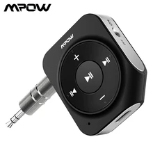 Mpow BH203 bluetooth-приемник 15 H, адаптер для воспроизведения времени, двойной микрофон, шумоподавление, автомобильный комплект для дома/автомобиля, аудиосистема, поддерживает Siri