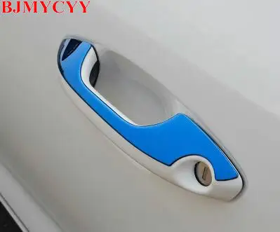 BJMYCYY дверная ручка Крышка отделка хромированная чаша Потяните хромированный автомобиль-Стайлинг внешняя отделка аксессуар для Kia Rio 4 KX CROSS