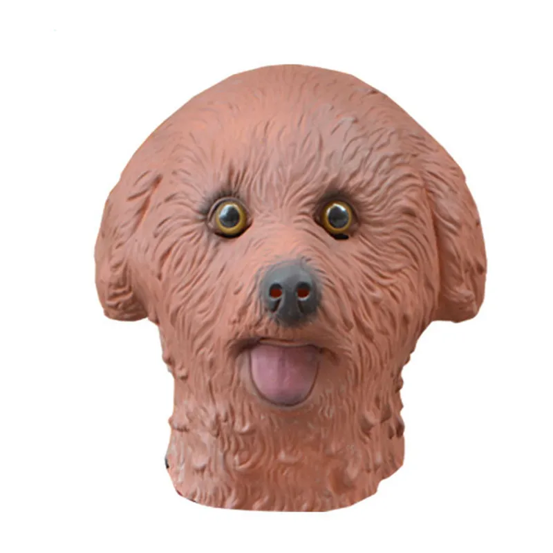 Super Cute Full Face Adult Teddy Dog Latex Masks Breathable Halloween