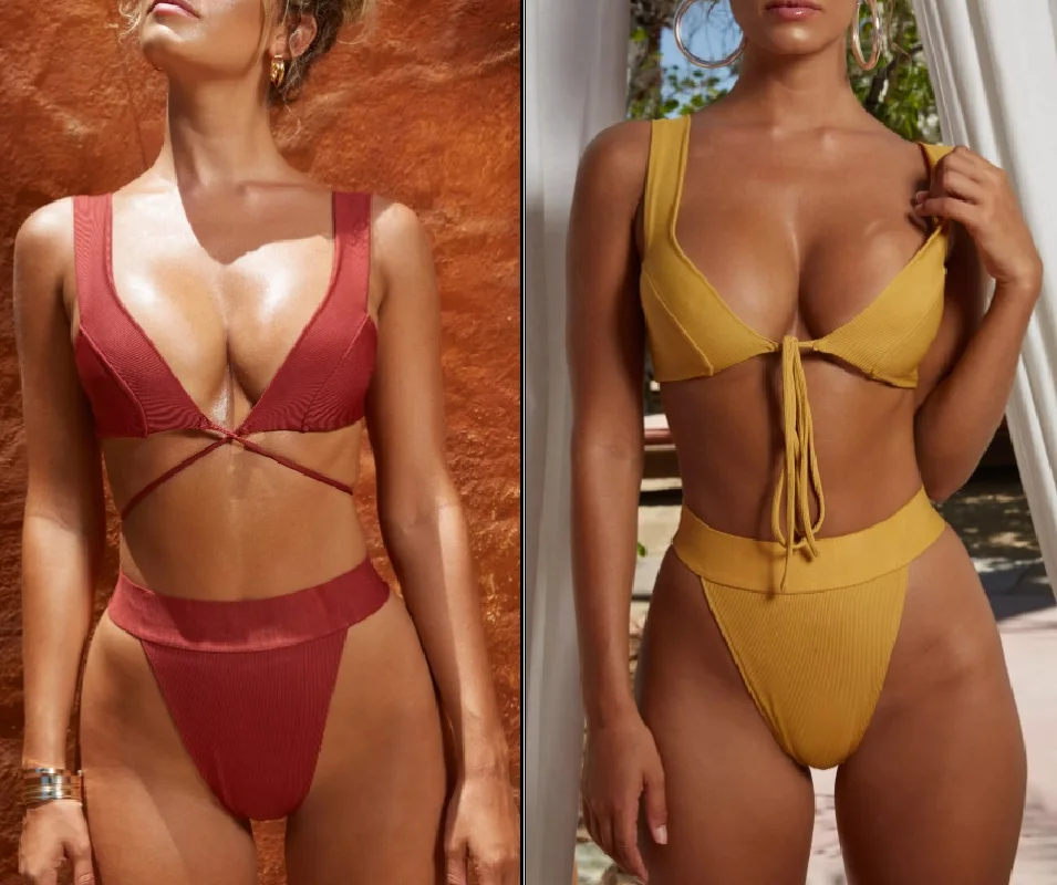 

Bikinis Set Swimwear For Women Push Up Swimming Bench Bathing Suits Two Pieces Swimsuits