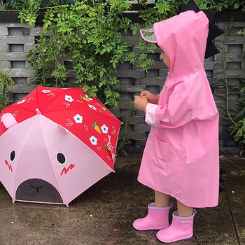 

Cute Girls Poncho Suit Rainsuit Waterproof Chubasquero Mujer Rainsuit Kids Impermeable Jas Hujan Anak Child Rain Cover 5R110
