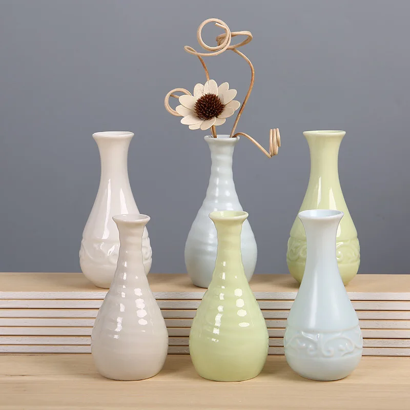 Simple Ceramic Vases Ceramic Aromatherapy Bottle Artificial Flower
