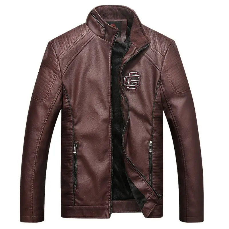 COMLION, мужские Куртки из искусственной кожи, высокое качество, классические, для мотоцикла, велосипеда, ковбойская куртка, пальто для мужчин, плюс бархат, толстые пальто, M-5XL, C46